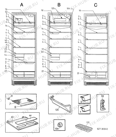 Взрыв-схема холодильника Electrolux ER3800C - Схема узла C10 Interior